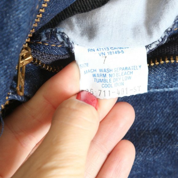 Maurice Sasson Jeans Denim Women's Sz 7 Boot Cut Pants Dark Blue 80s 90s Vintage - Picture 3 of 8